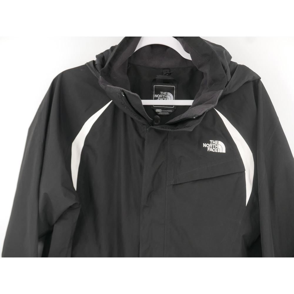 The North Face Jacket Black White Hooded Full Zip Ski Snowboard Women's XL